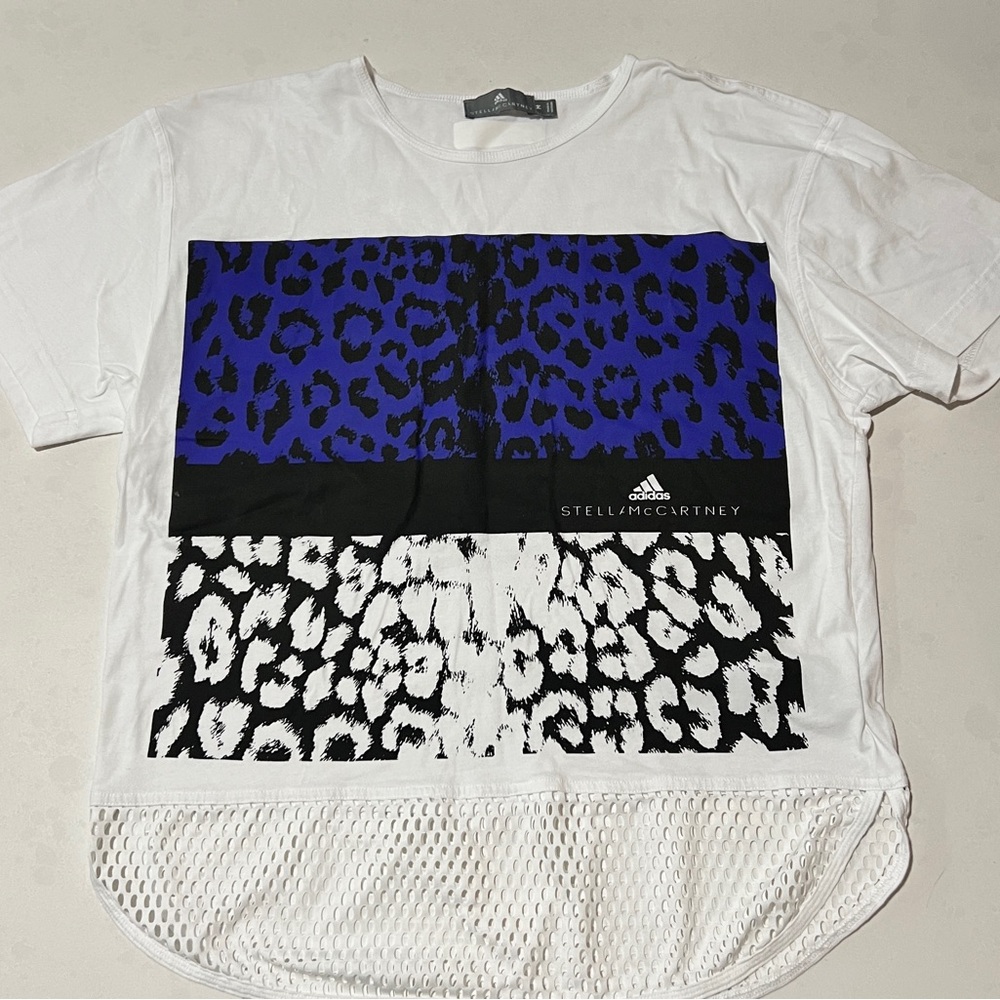 NWOT Adidas by Stella McCartney Cheetah Mesh Tee